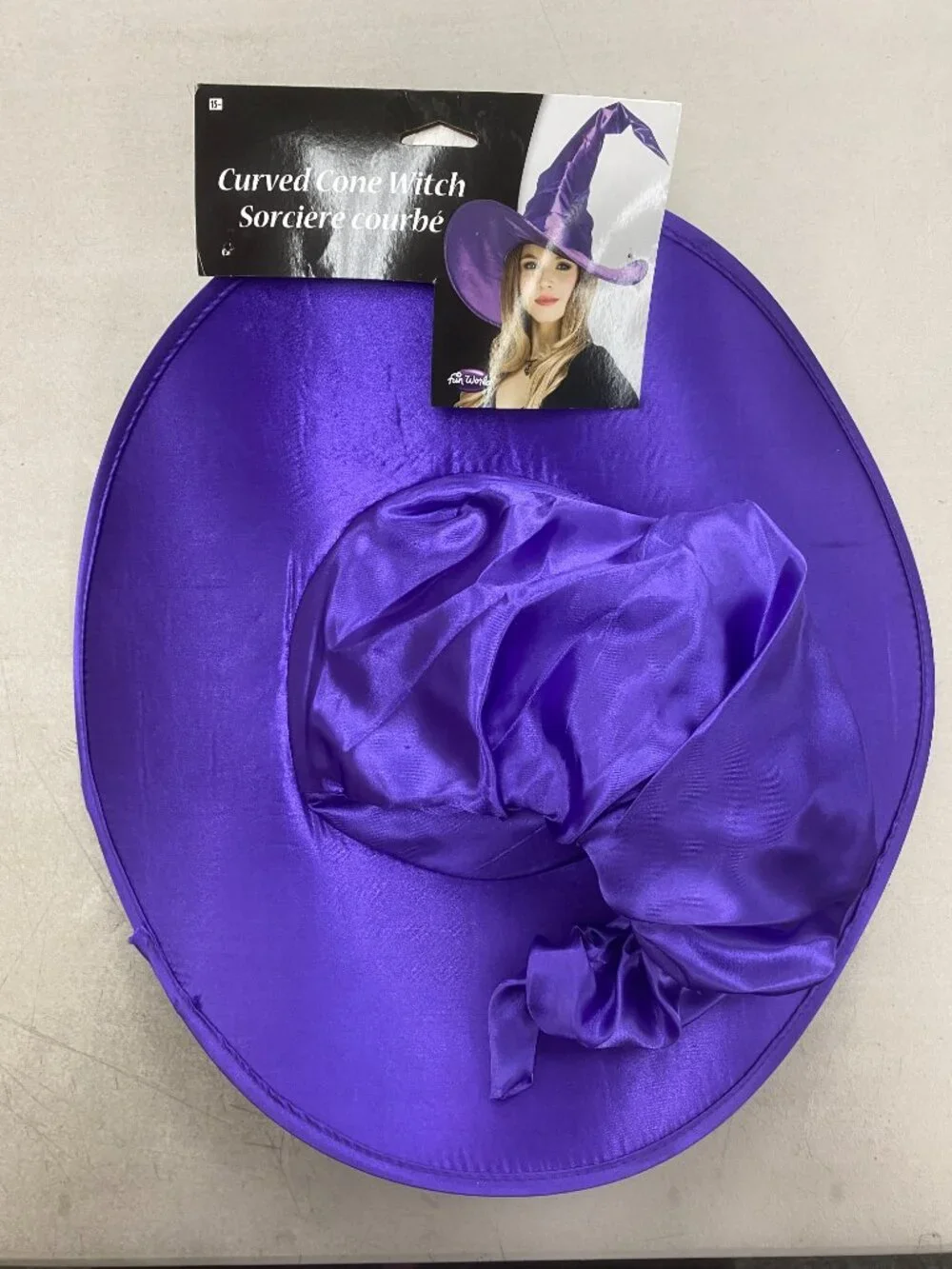 Curved Cone Witch Hat (Purple)